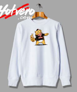 Cat Fast Man Cartoon Sweatshirt