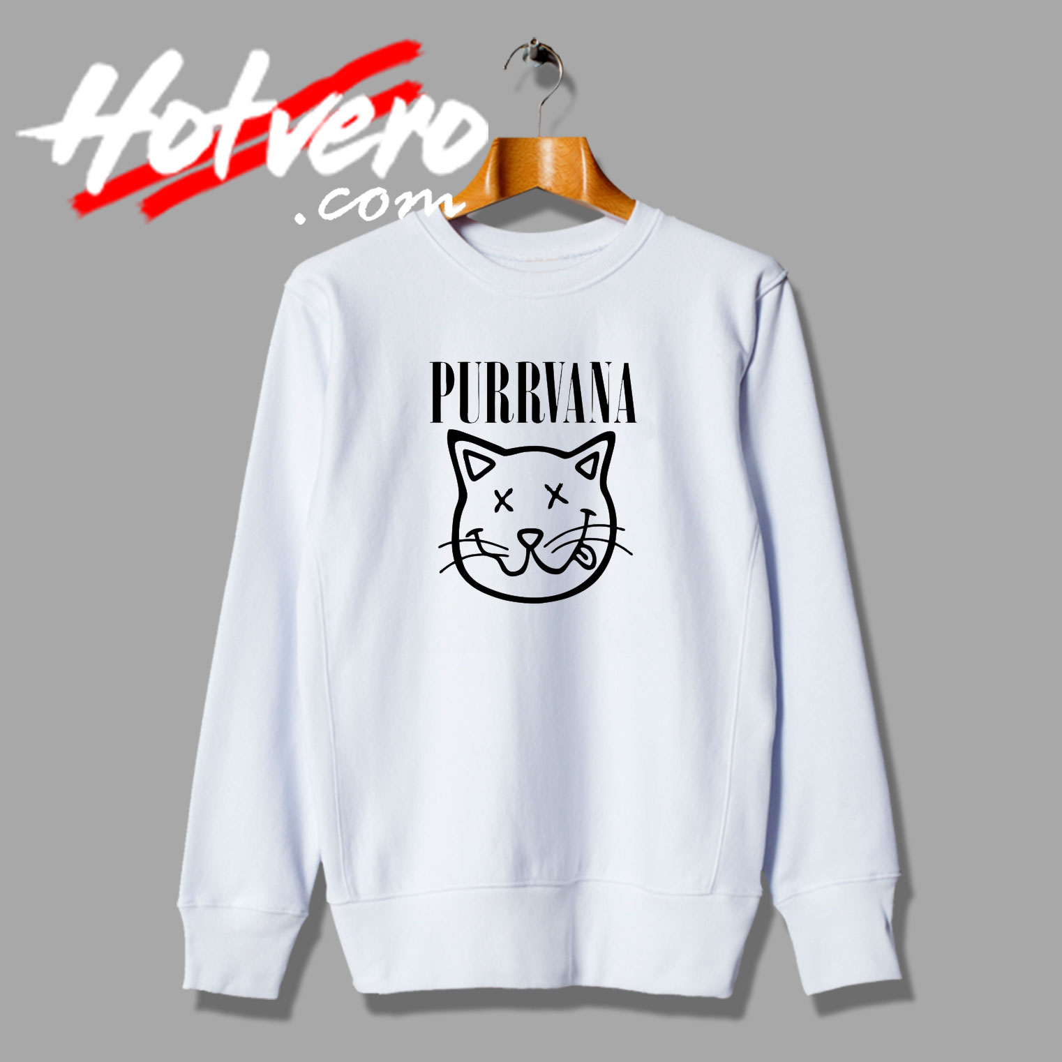 Cat Nirvana Purrvana Vintage Style Sweatshirt