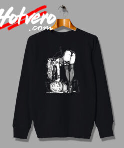 Cats Stockings Funny Halloween Graphic Sweatshirt