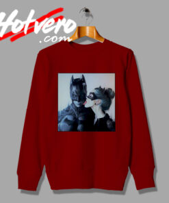 Catwoman Licking Batman Poster Sweatshirt