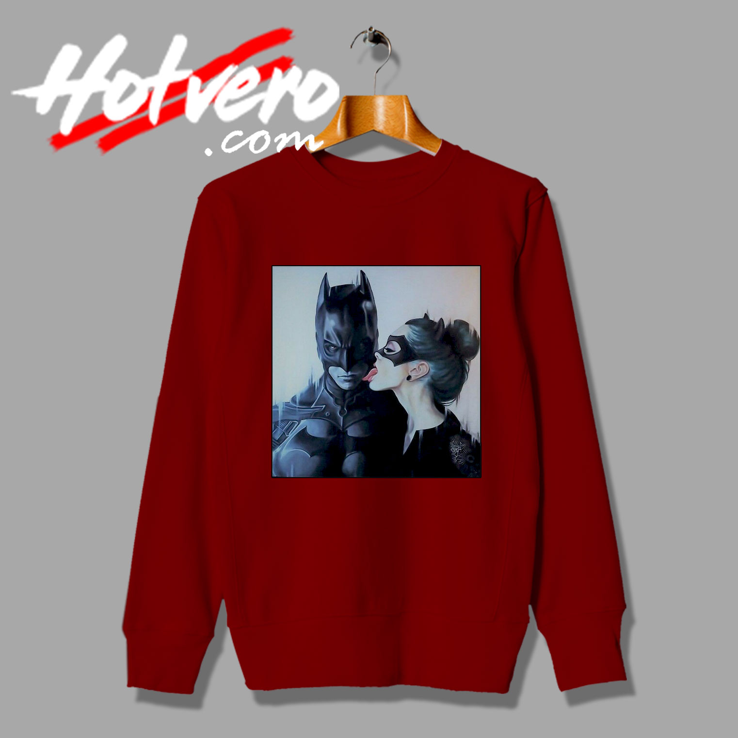 Catwoman Licking Batman Poster Sweatshirt