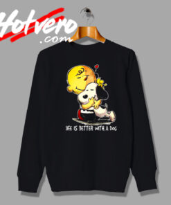 Charlie Brown With Snoopy Loving Each Other Sweatshirt