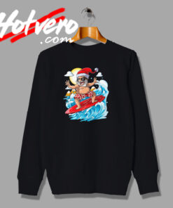Christmas Santa Hawaiian Surfing Sweatshirt