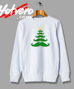Christmas tree moustache Sweatshirt