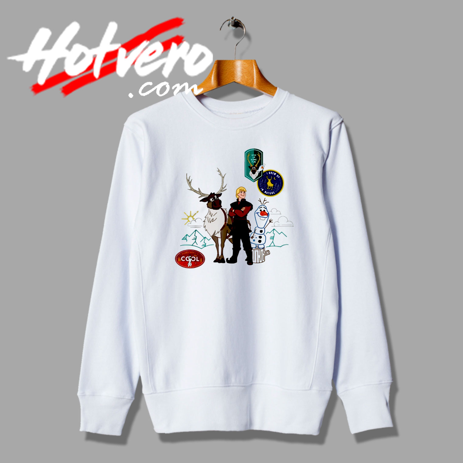 Cool Frozen Olaf Sven And Kristoff Sweatshirt