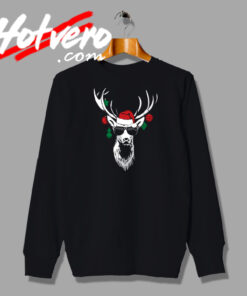 Cool Reindeer with Sunglasses Sweatshirt