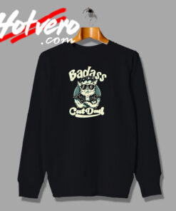 Cute Badass Cat Dad Sweatshirt