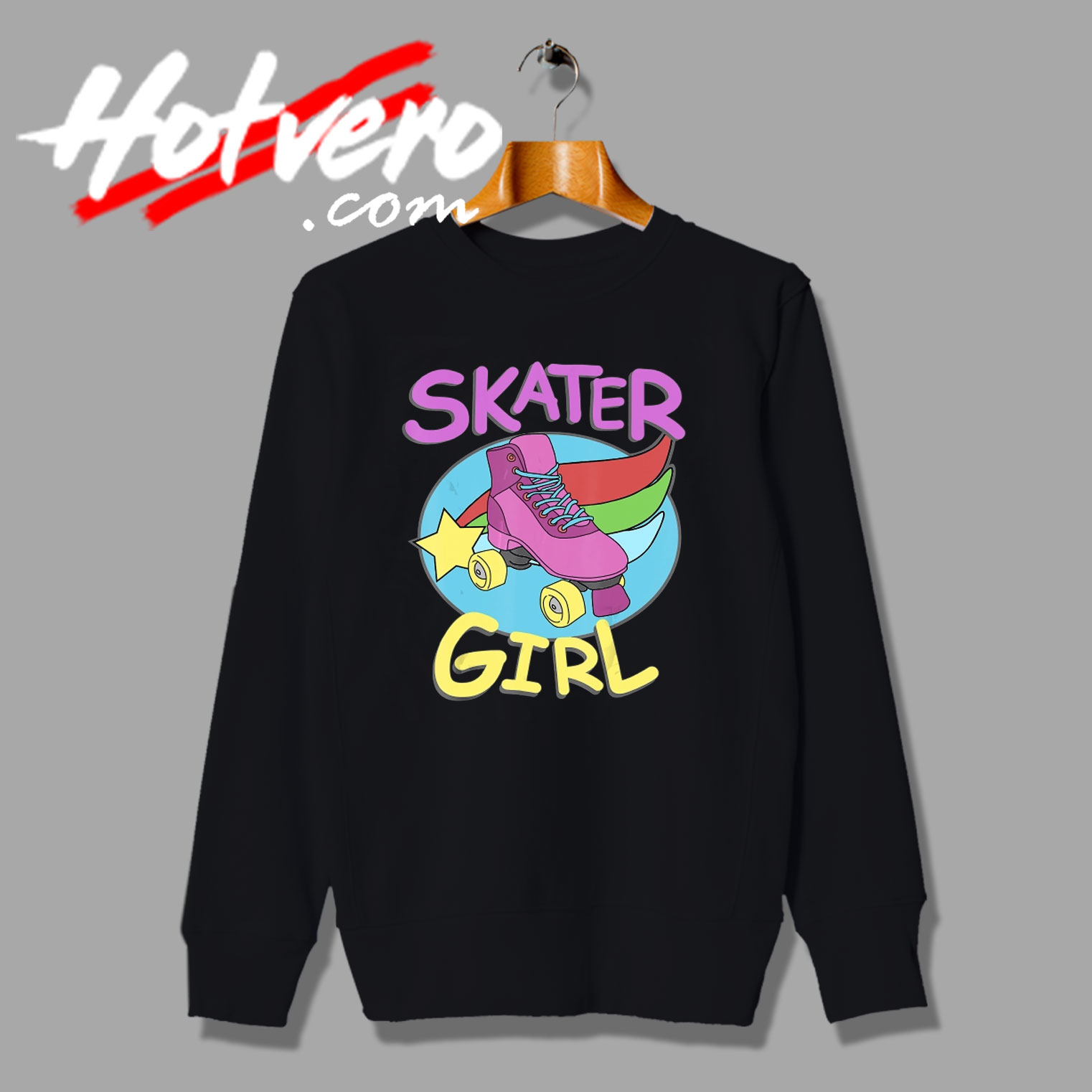 Cute Roller Disco Skater Girl Sweatshirt