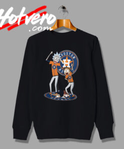 Dancing Rick and Morty Houston Astros Sweatshirt