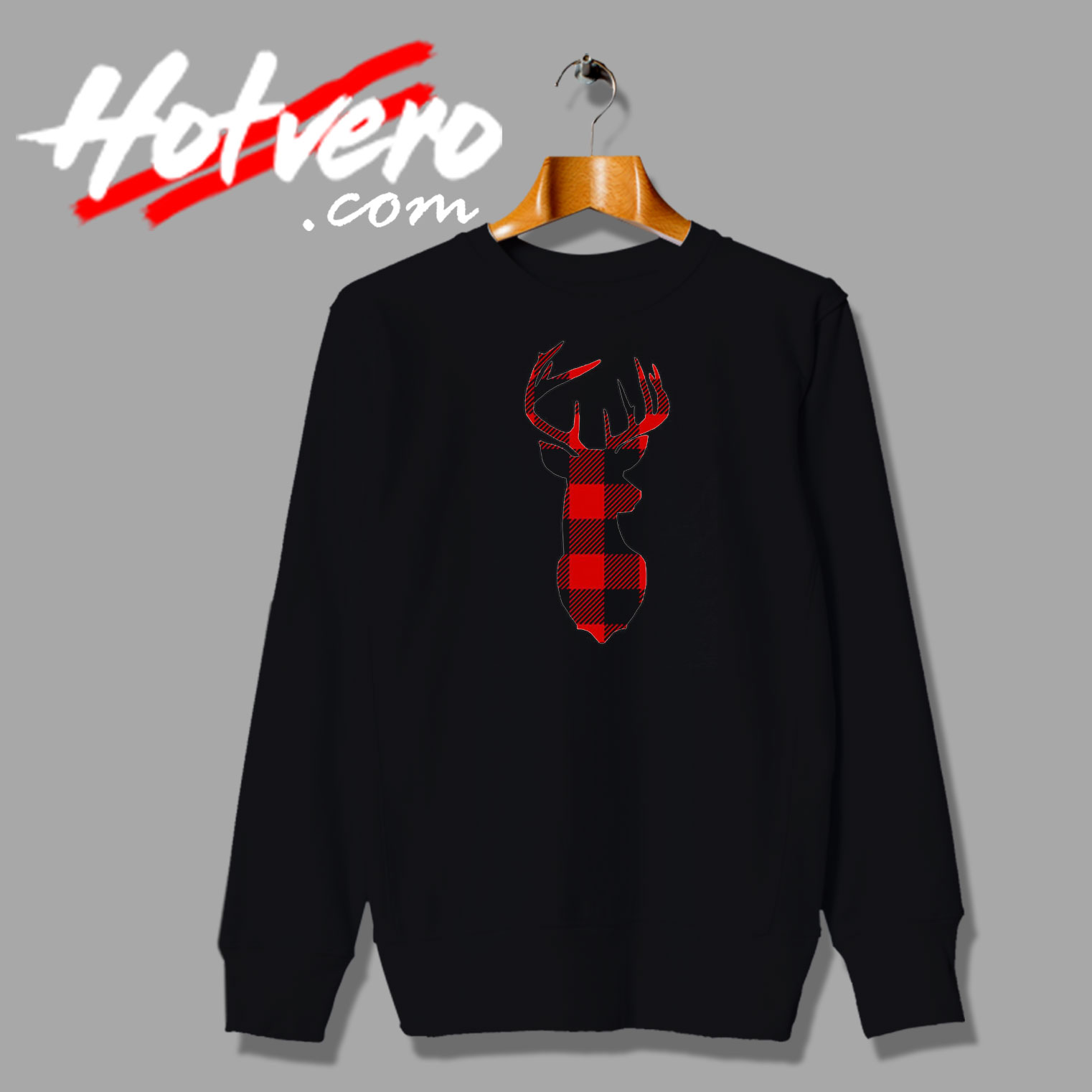 Deer Ol Plaid Christmas Reindeer Sweatshirt