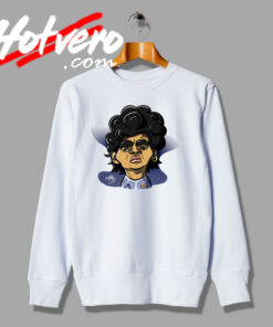Diego Armando Maradona Artwork Cartoon Sweatshirt
