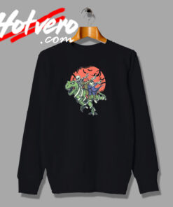 Dinosaur Skeleton Dabbing Graphic Sweatshirt