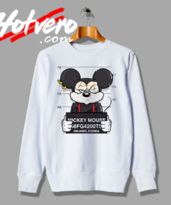Disney Mickey Mouse Mugshot Vintage Style Sweatshirt