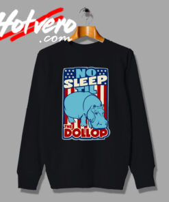 Dollop No Sleep Til Hippo American Flag Sweatshirt