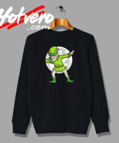 Elf Dabbing Christmas At The Moon Sweatshirt