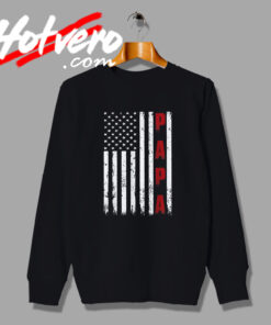 Fathers Day American Flag Graphic Sweatshirt