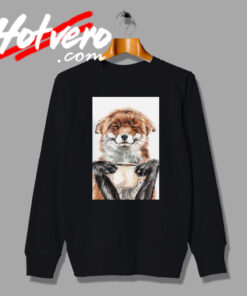 Fox WIth Her Morning Coffee Sweatshirt