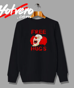 Free Hugs Evil Killer Scary Clown Halloween sweatshirt