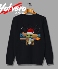 Funny Baby Yoda Hold Coffee Dutch Bross Sweatshirt