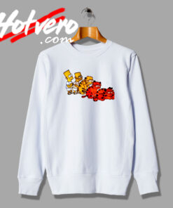 Funny Bart Simpson And Garfield Sweatshirt