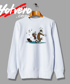Funny Calvin and Hobbes Dancing Sweatshirt