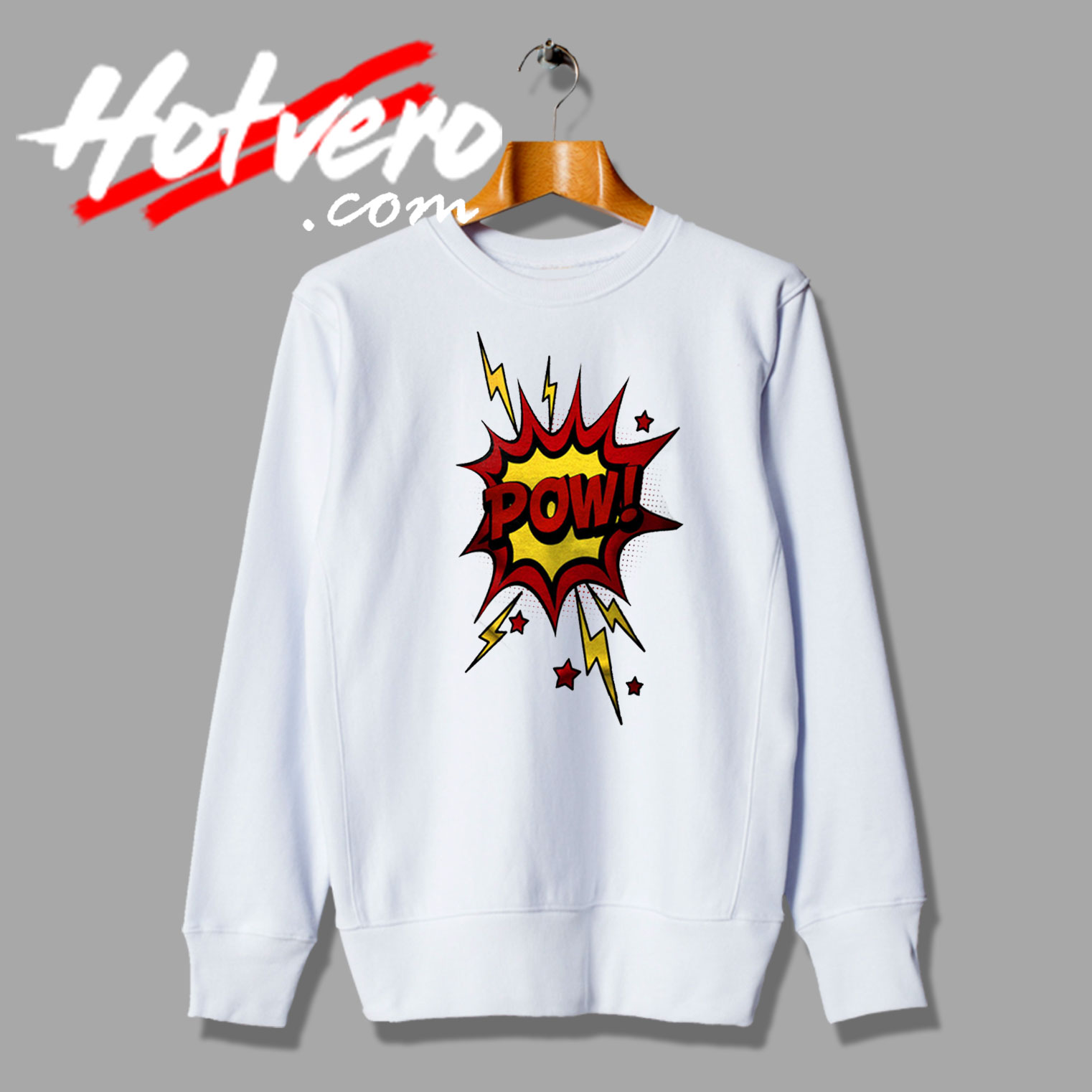 Funny Comics Pow Slogan Sweatshirt