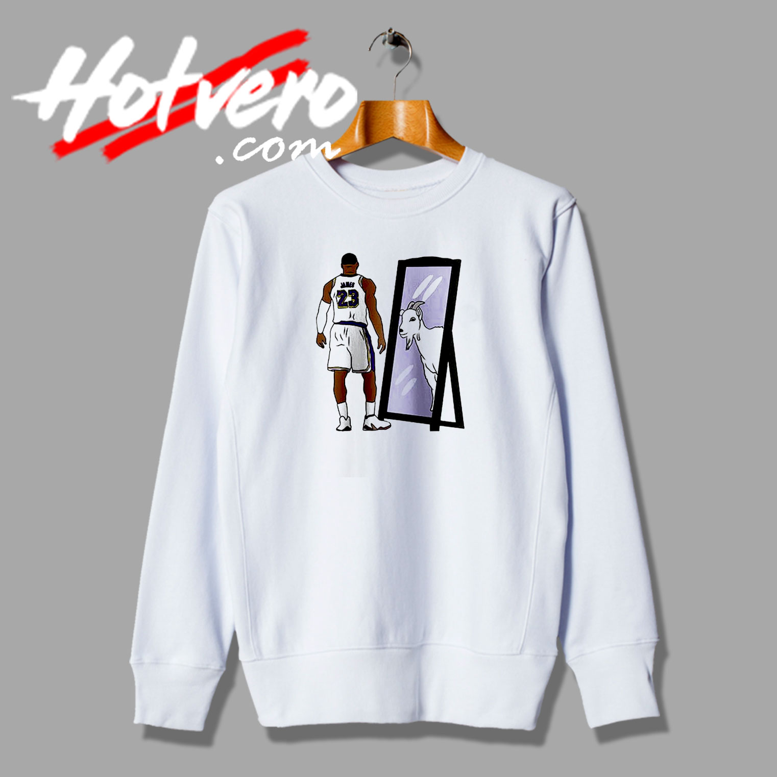 Funny LeBron James 23 Mirror GOAT Sweatshirt