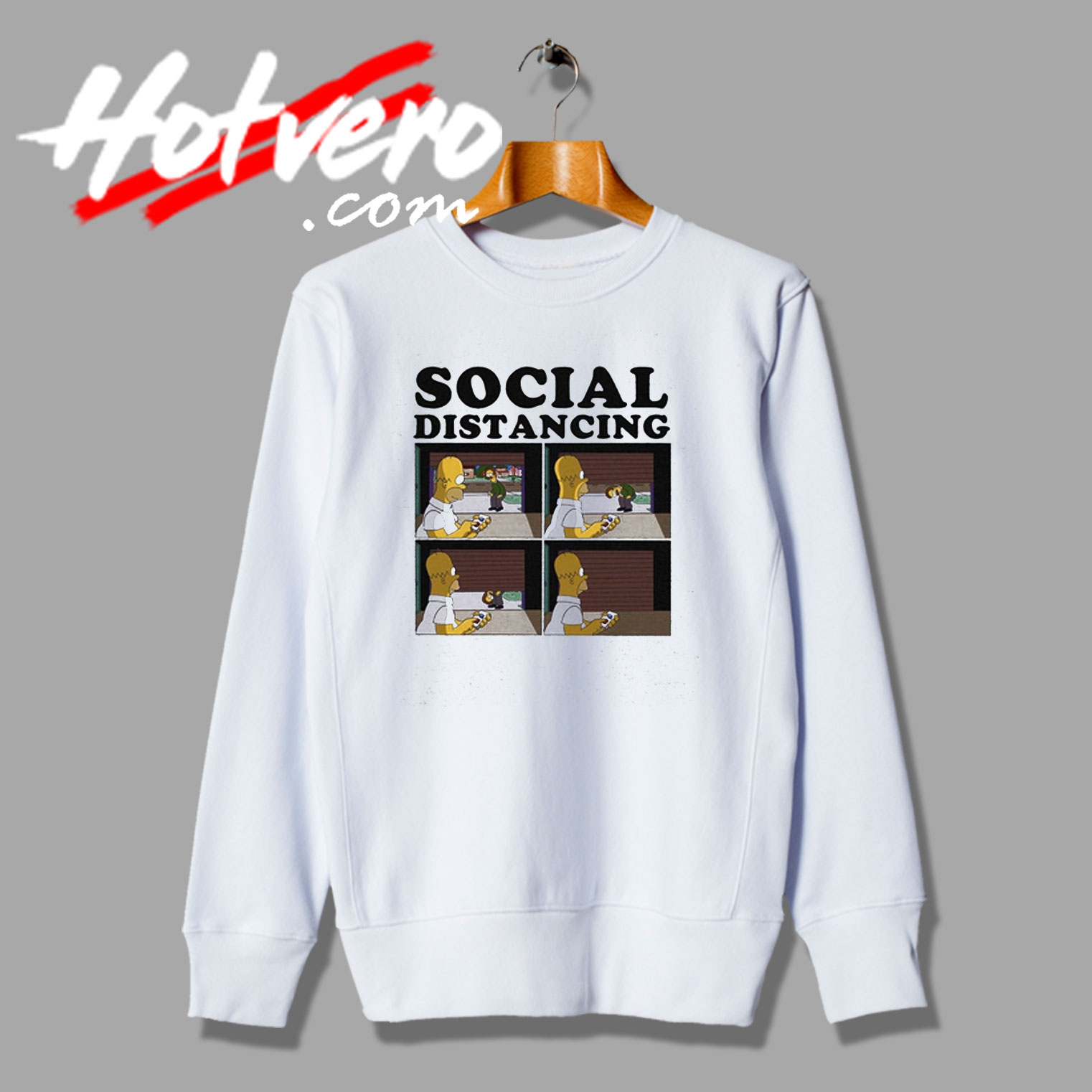 Funny Social Distancing Simpsons Artwork Sweatshirt