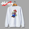 Funny Super Mario Smoking Cartoon Sweatshirt