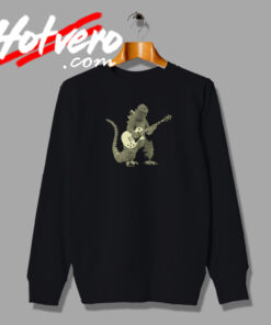 Godzilla Playing Guitar Artwork Sweatshirt