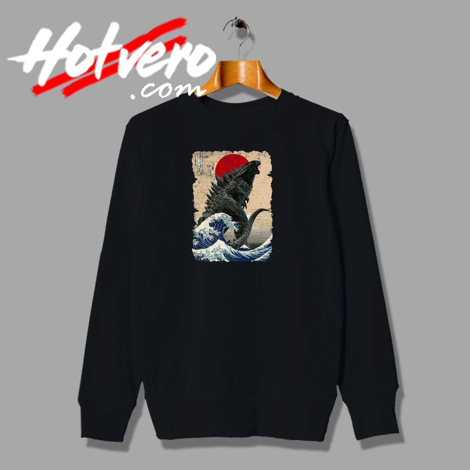 Godzilla and the Wave Men Poster Sweatshirt