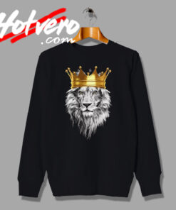 Great Lion King With Crown Photo Sweatshirt