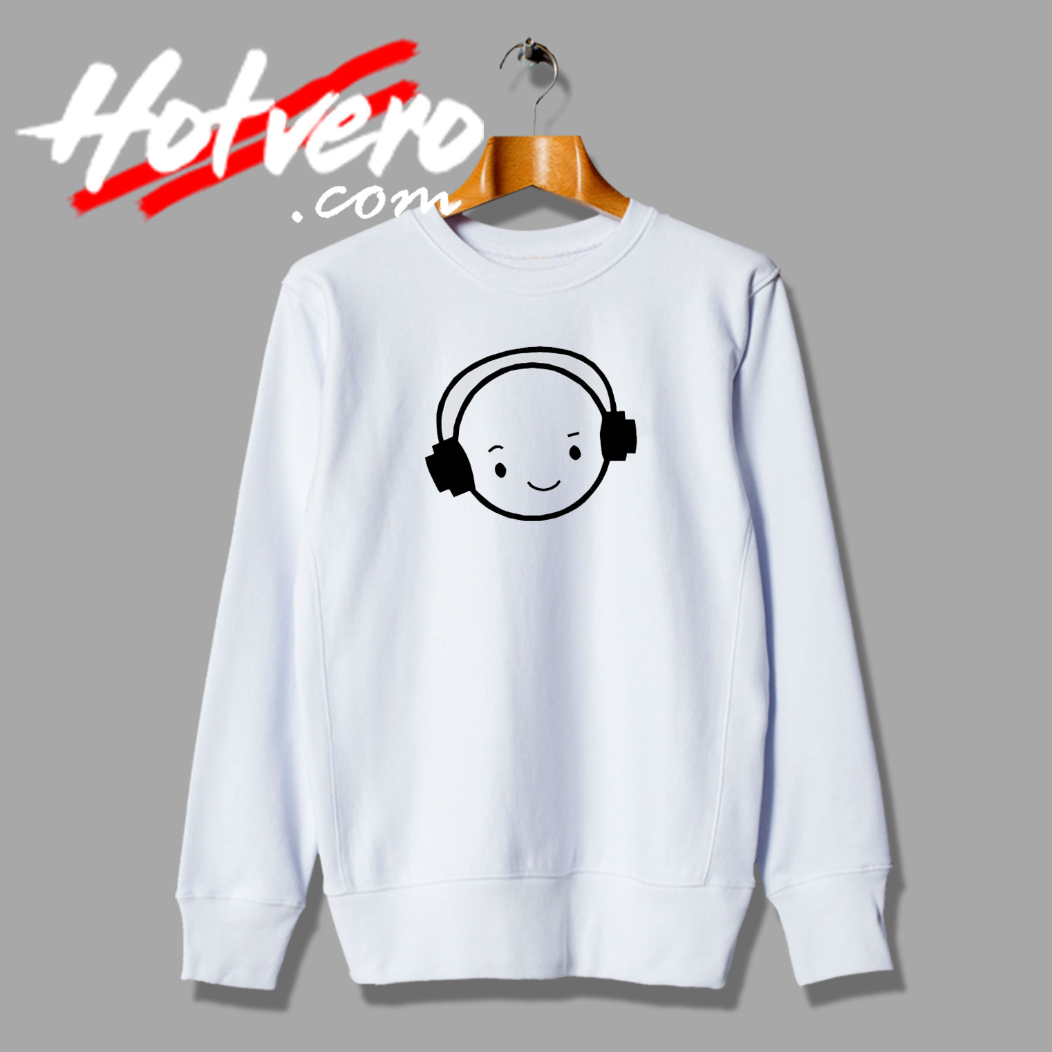 Happy Face DJ Headphones Sweatshirt