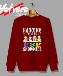 Happy Hanging With Snowmies Christmas Sweatshirt