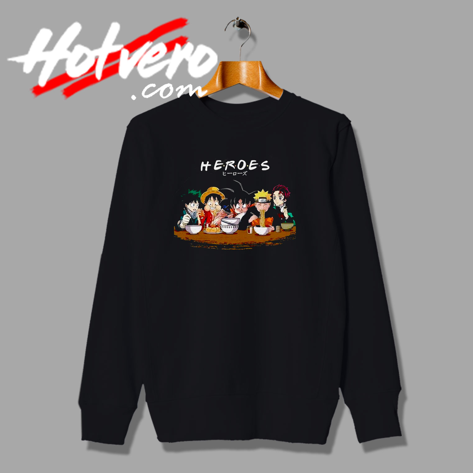 Heroes Anime Eat Together Sweatshirt