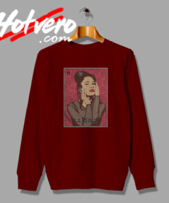 La Reina Selena Baground Flowers Sweatshirt