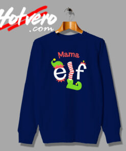 Mama Elf Matching Family Christmas Sweatshirt
