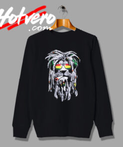 Marijuana Enthusiast Weed Rasta Lion Sweatshirt