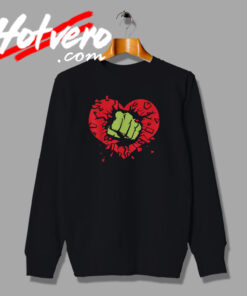 Marvel Hulk Valentines Day Lovers Sweatshirt