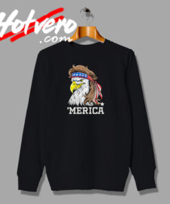Merica Parody Eagle Patriotic Artwork Sweatshirt