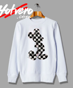 Mickey Mouse Checkered Pattern Cute Design Sweatshirt