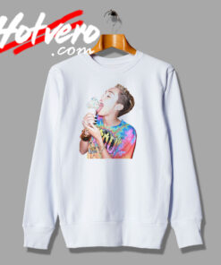 Miley Cyrus Licking Ice Cream Funny Photos Sweatshirt