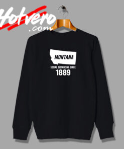Montana Social Distancing Retro Sweatshirt