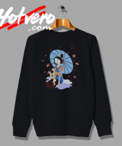 Mulan Under Umbrella Anime Graphic Sweatshirt