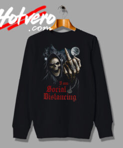 New Social Distancing Scary Skull Sweatshirt