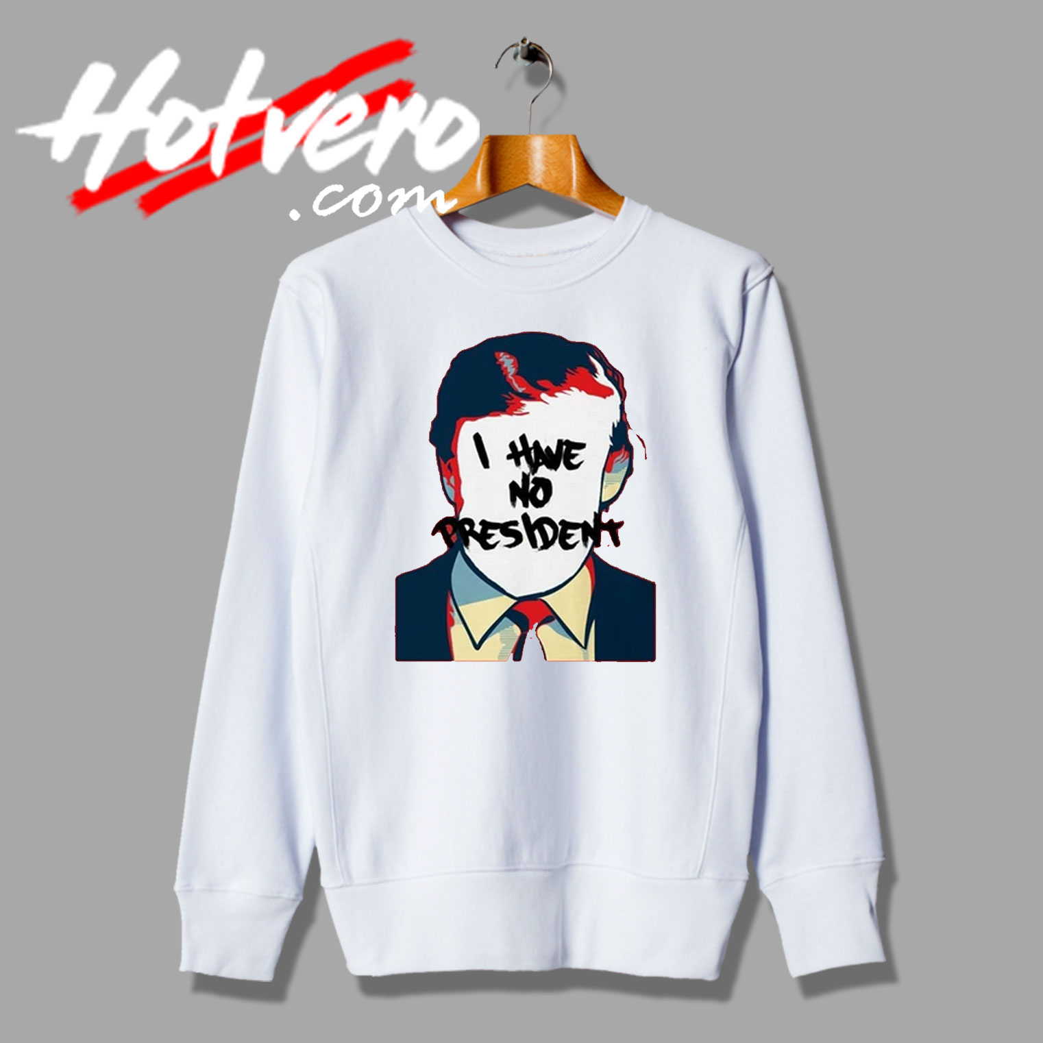 No President Blank Face Sweatshirt