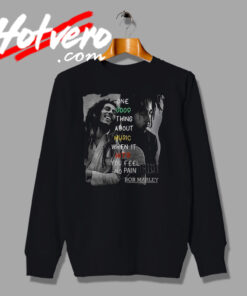 One Good Thing About Music Bob Marley Photo Sweatshirt