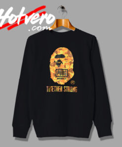 PUBG Mobile Parody BAPE Head Round Collar Sweatshirt