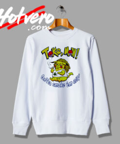 Pokemon Smoke Weed Hipster Graphic Sweatshirt