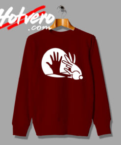 Rabbit Hand Shadow Comedy College Sweatshirt